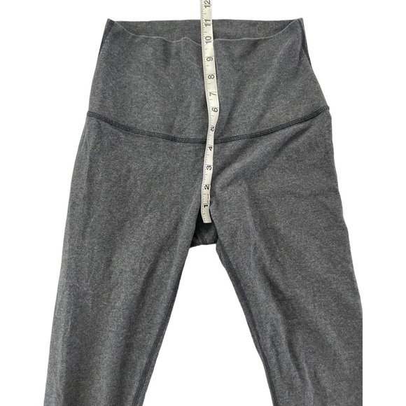 Lululemon Wunder Under Crop Roll Down Leggings Heathered Black Gray Sz 4 Cotton - Picture 9 of 11